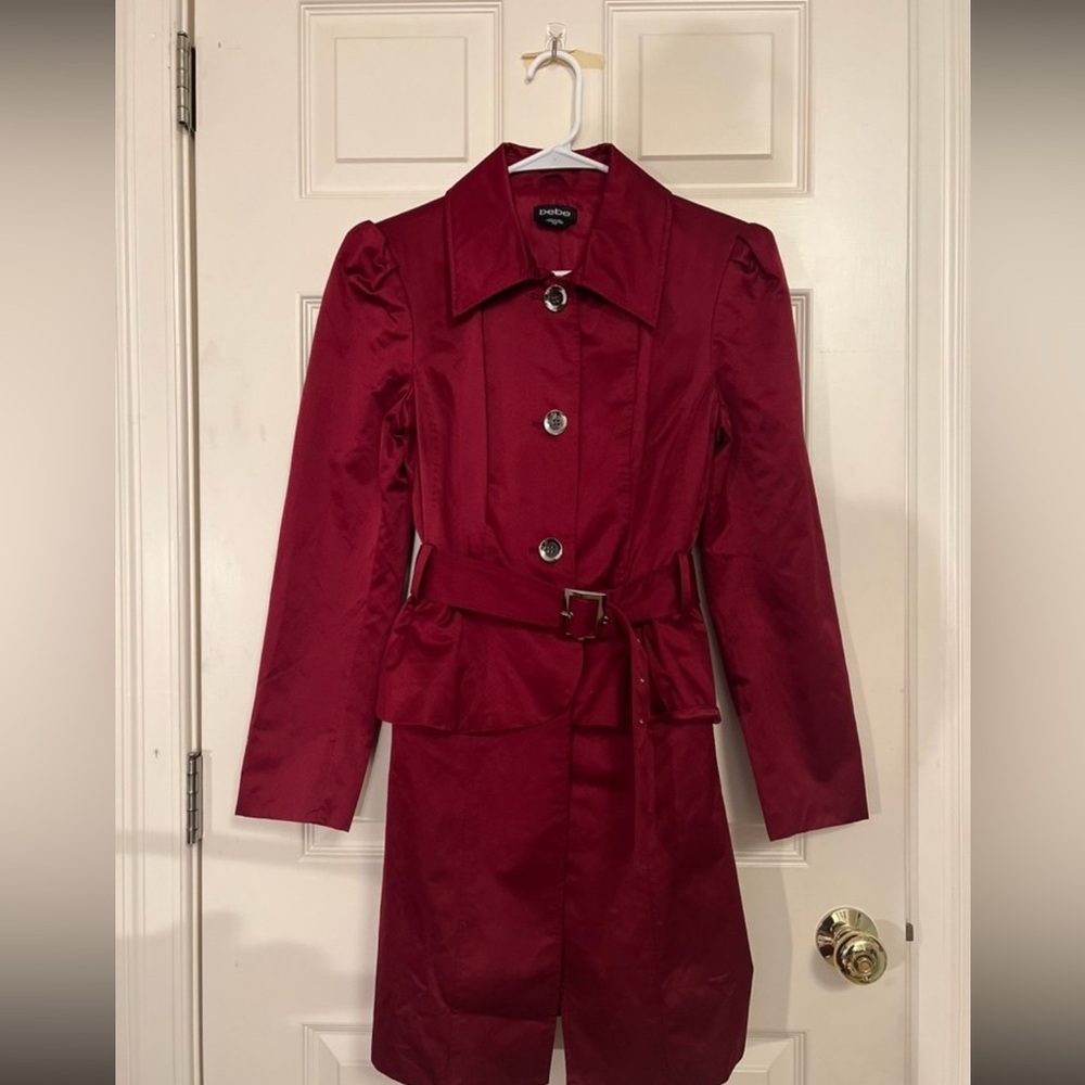 DISCONTINUED BEBE TRENCH COAT read description for size